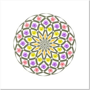 Flower Mandala - tropical flowers - Mandala Posters and Art